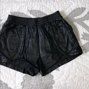 Leather shorts